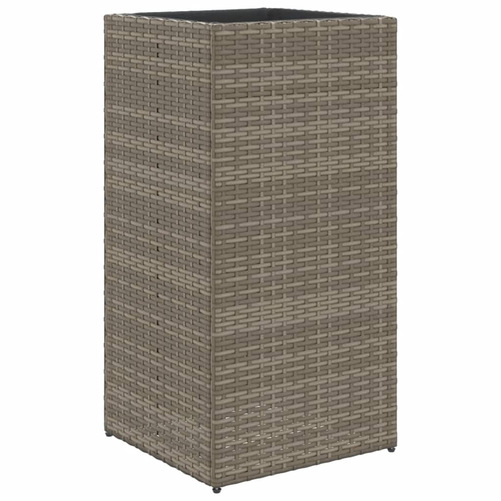 Vidaxl Planning Box 40x40x80 cm Poly Rattan Grey