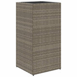 Vidaxl plantenbak 40x40x80 cm poly rattan grijs