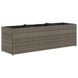 Plantera Vidaxl con 3 macetas 105x30x32 cm Poly Rattan Gray