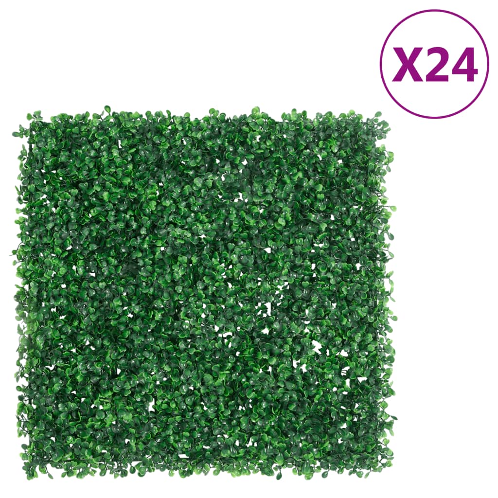 Vidaxl Fence con brughiera artificiale 24 ST 50x50 cm verde