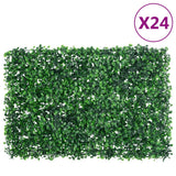 Vidaxl hek met kunstheester 24 st 40x60 cm groen