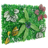 Clôture vidaxl avec plantes artificielles 24 st 40x60 cm vert