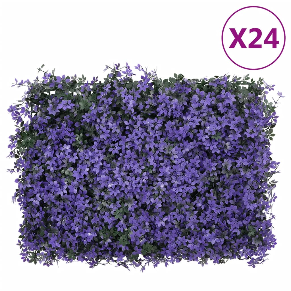 Puerta Vidaxl con hojas artificiales 24 st 40x60 cm morado