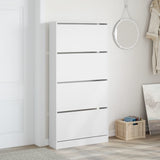 VidaXL shoe cabinet with 4 folding drawers 80x21x163.5 cm white