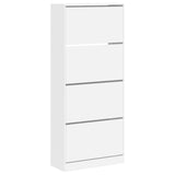 VidaXL shoe cabinet with 4 folding drawers 80x34x187.5 cm white