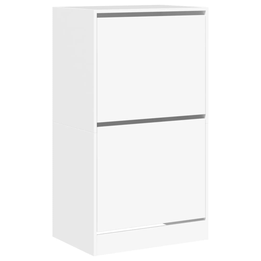 VidaXL shoe cabinet with 2 folding drawers 60x42x108 cm white