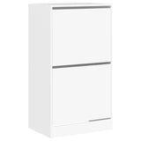 Armoire à chaussures Vidaxl avec 2 tiroirs pliants 60x42x108 cm blanc