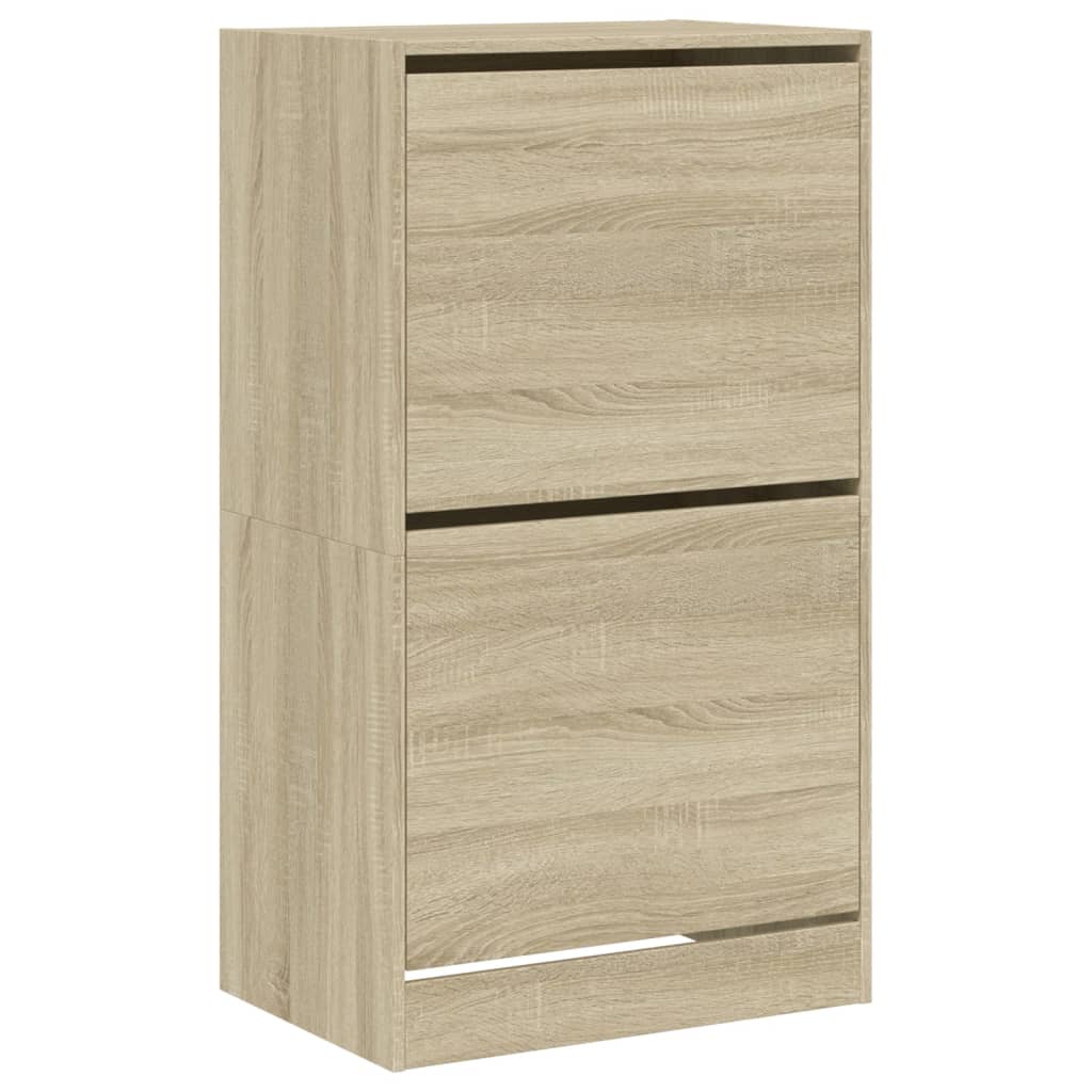 Vidaxl Cabinet da scarpe con 2 cassetti pieghevoli 60x42x108 cm Sonoma Oak colorato