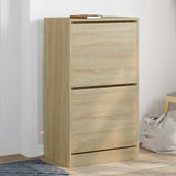 Vidaxl Cabinet da scarpe con 2 cassetti pieghevoli 60x42x108 cm Sonoma Oak colorato