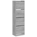 VidaXL shoe cabinet with 4 folding drawers 60x42x204 cm Gray Sonoma