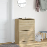 Vidaxl Shoe Cabinet med 2 foldede skuffer 80x42x108 cm sonoma eg farvet