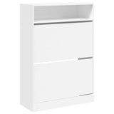 Vidaxl Shoe Cabinet med 2 foldede skuffer 80x34x116 cm hvid