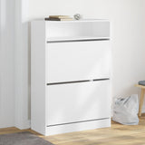 Vidaxl Shoe Cabinet med 2 foldede skuffer 80x34x116 cm hvid