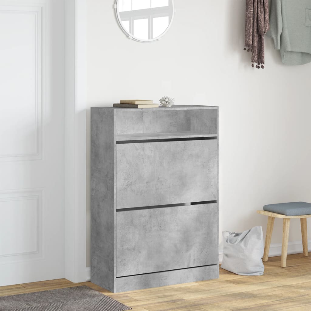 VidaXL shoe cabinet with 2 folding drawers 80x34x116 cm concrete price