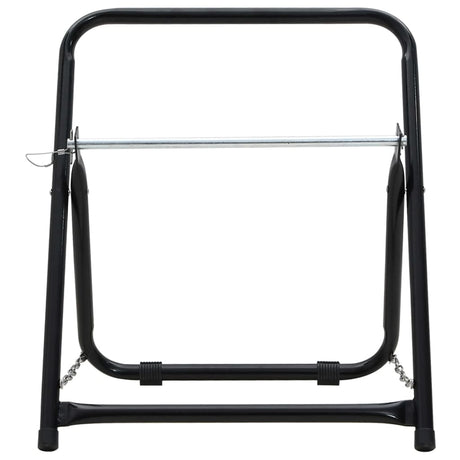 Vidaxl slanghaspelwagen 48 cm 45 kg gepoedercoat staal zwart