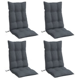Vidaxl stoelkussens 4 st hoge rug oxford stof antracietkleurig