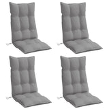 Coussins de chaise vidaxl 4 st haut de dos oxford tissu gris