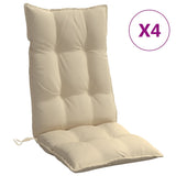 Coussins de chaise vidaxl 4 st haut de dos oxford tissu beige