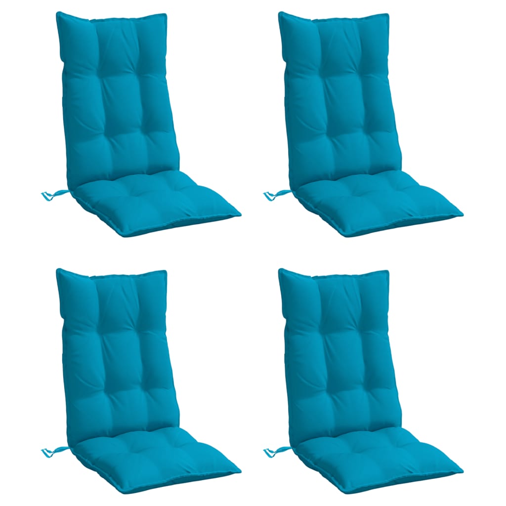 Coussins de chaise vidaxl 4 st haut de dos oxford tissu bleu clair