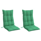 Coussins de chaise vidaxl 2 st haut de dos oxford tissu vert