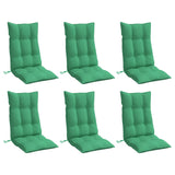 Coussins de chaise vidaxl 6 st haut de dos oxford tissu vert