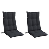 Coussins de chaise vidaxl 2 st haut de dos oxford tissu noir