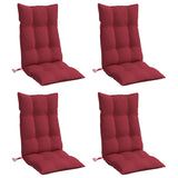 Coussins de chaise vidaxl 4 st haut dos oxford tissu vin rouge