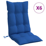 Vidaxl stol blazine 6 St High Back Oxford Fabric Royal Blue