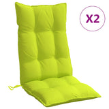 Vidaxl chair cushions 2 st high back oxford fabric bright green