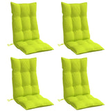 Vidaxl chair cushions 4 st high back oxford fabric bright green