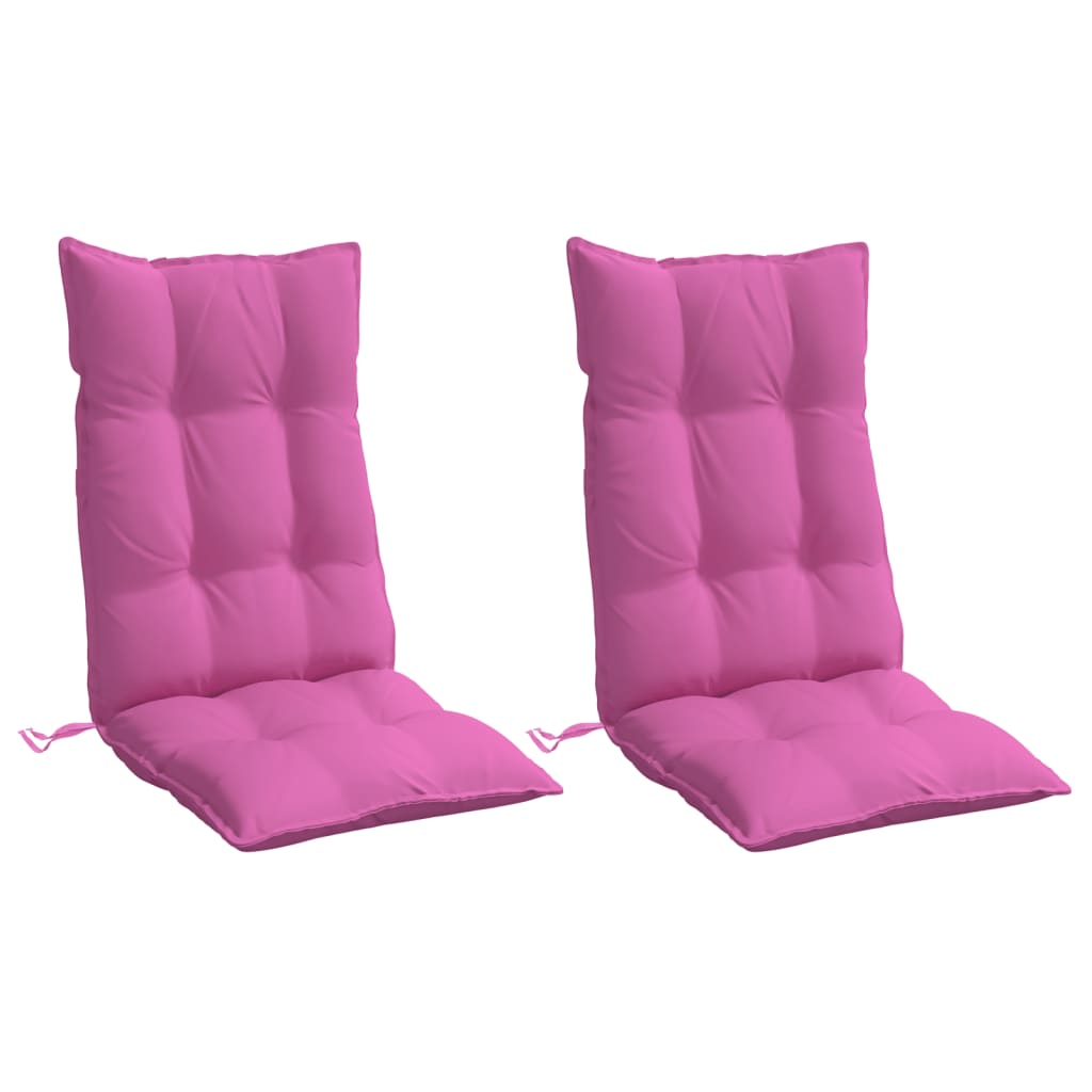 Coussins de chaise vidaxl 2 st haut de dos oxford tissu rose