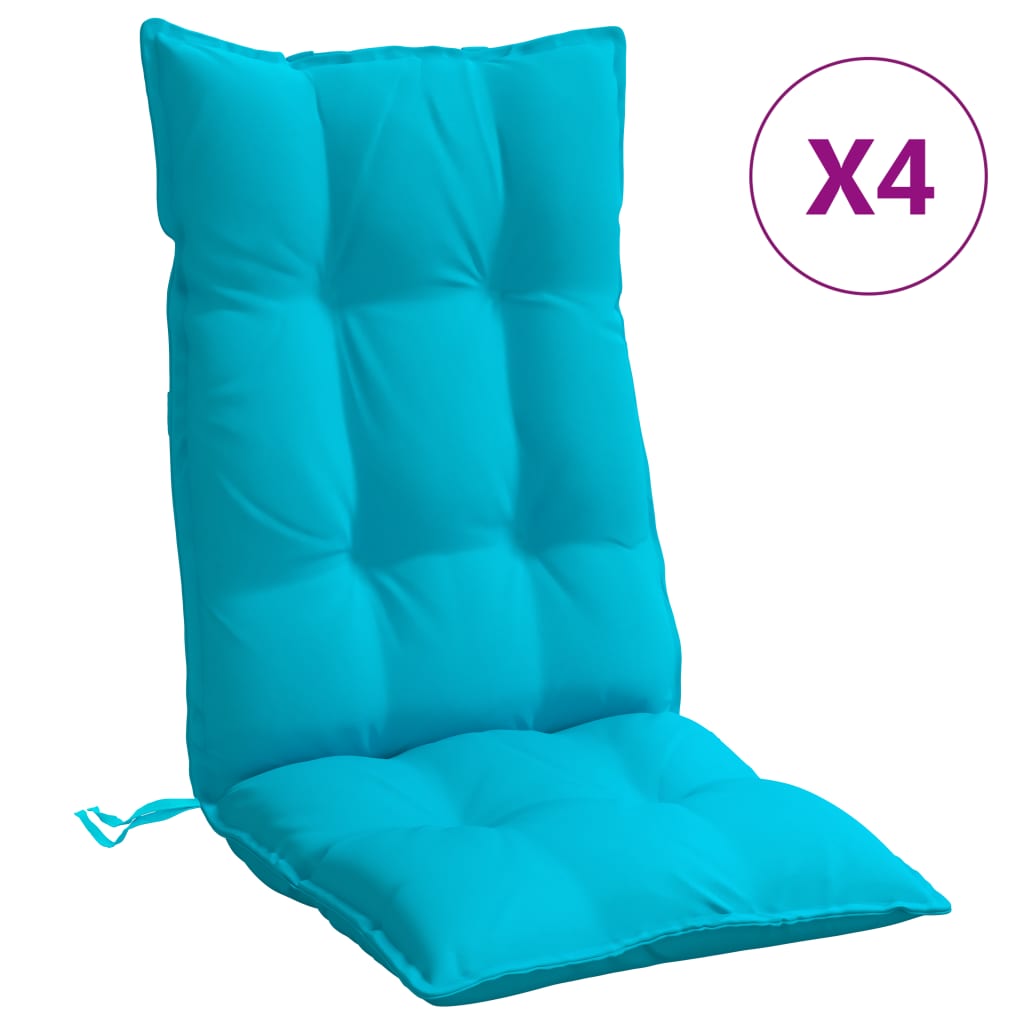 Vidaxl Chair cushions 4 st high back Oxford fabric turquoise