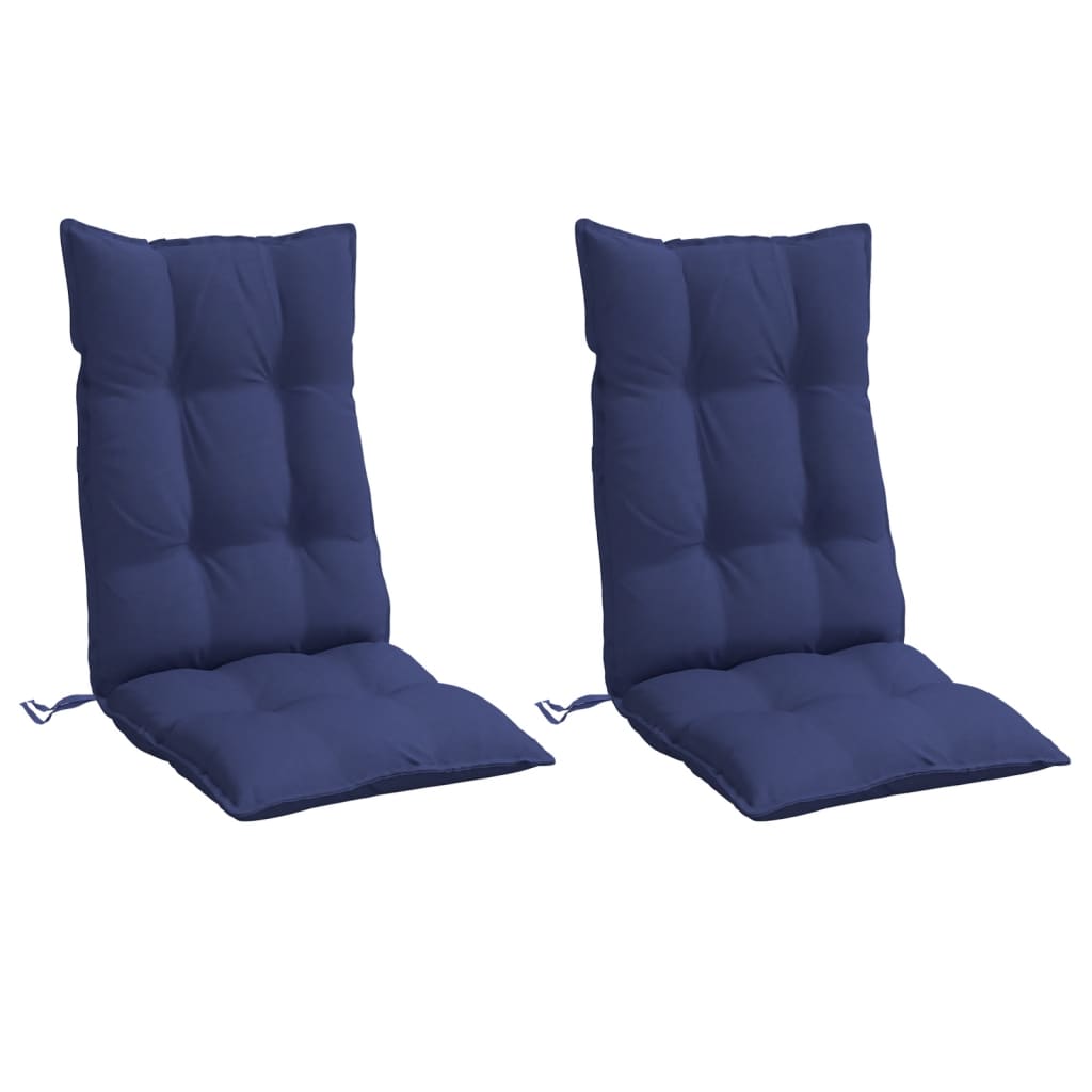 Vidaxl Chair cushions 2 st high back Oxford fabric marine blue