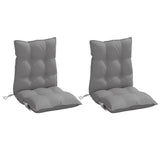 Cojines de silla de Vidaxl 2 pcs Back Back Oxford Fabric Gray