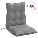 Vidaxl Stuhlkissen 6 Stcs Low Back Oxford Fabric Grau Grau