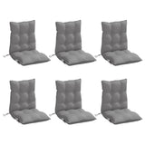 Vidaxl Chair cushions 6 pcs low back Oxford fabric gray