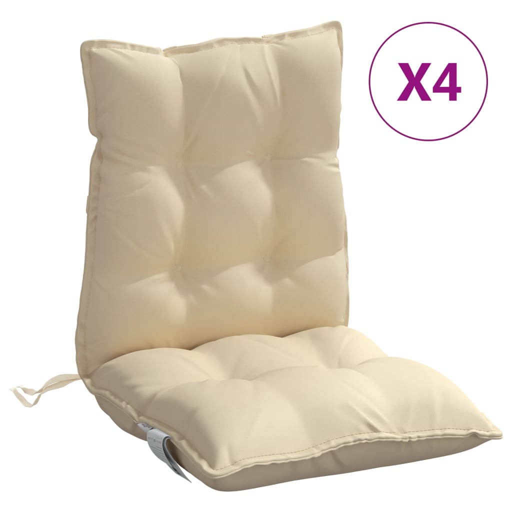 Vidaxl stolputer 4 stk korsrygg Oxford Fabric Beige