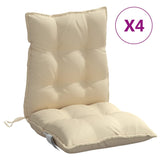 Coussins de chaise vidaxl 4 pcs bas dos oxford tissu beige