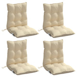 Vidaxl Chair cushions 4 pcs low back Oxford fabric beige