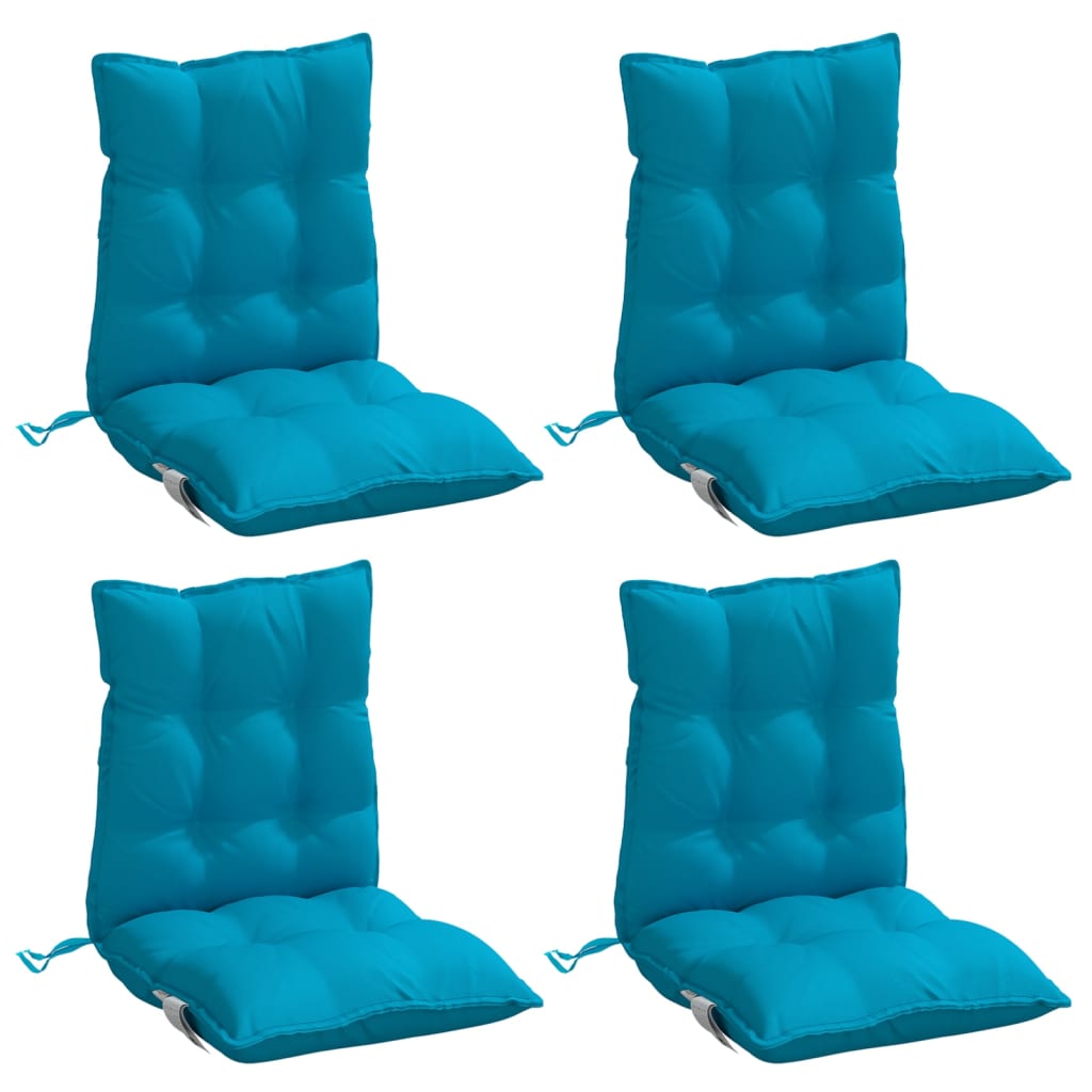 Coussins de chaise vidaxl 4 st bas dos oxford tissu bleu clair