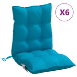 Coussins de chaise vidaxl 6 pcs bas dos oxford tissu bleu clair