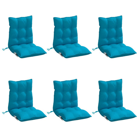 Vidaxl stoelkussens 6 st lage rug oxford stof lichtblauw