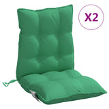 Coussins de chaise vidaxl 2 pcs bas du dos oxford tissu vert