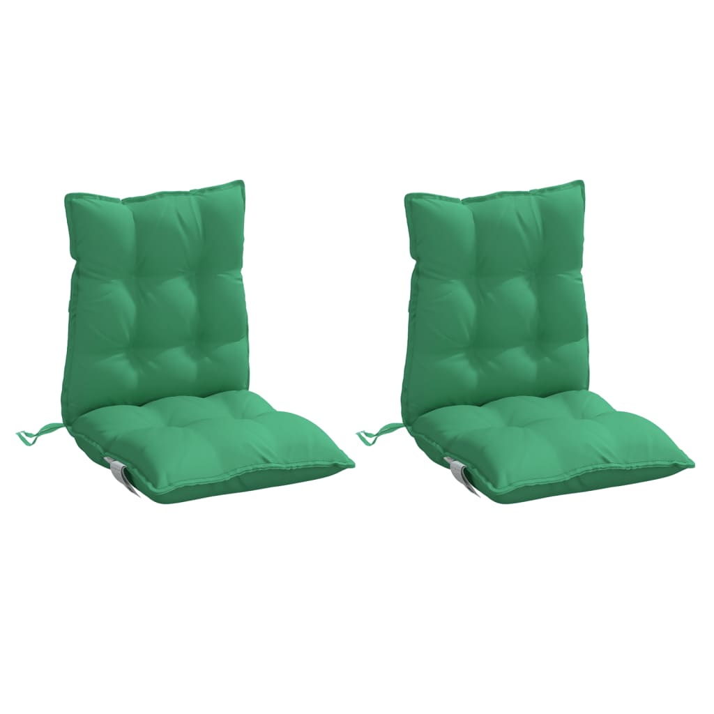 Cojines de silla de Vidaxl 2 pcs tela de oxford de espalda baja verde