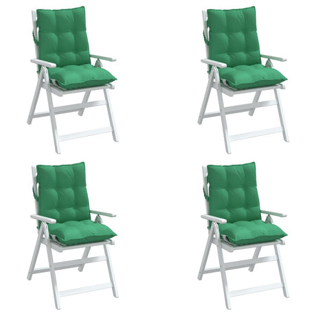 Vidaxl stoelkussens 4 st lage rug oxford stof groen