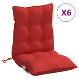 Vidaxl Chair cushions 6 pcs low back Oxford fabric red