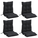 Vidaxl Chair cushions 4 pcs low back Oxford fabric black