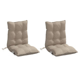 Cojines de silla Vidaxl 2 pcs Taupe de tela de oxford de espalda baja