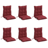 Vidaxl Chair cushions 6 pcs low back Oxford fabric wine red