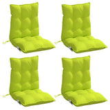 Cojines de silla Vidaxl 4 pcs tela oxford de espalda verde brillante verde brillante